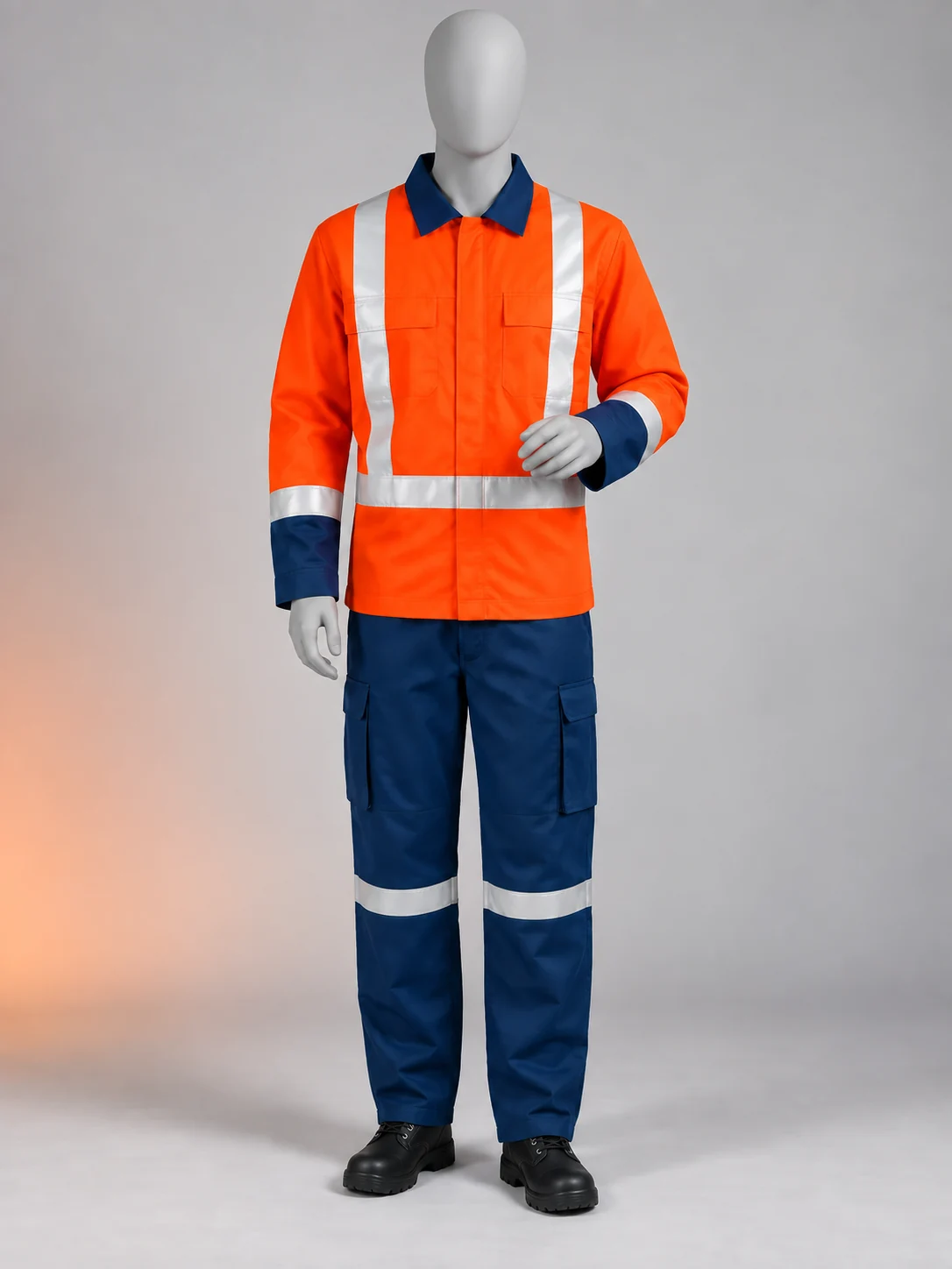 Fire-Resistant Coveralls shown on a display mannequin